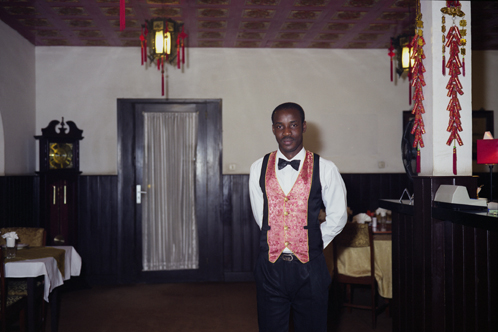 Koffi, waiter, Golgen Crown restaurant, Lome, Togo